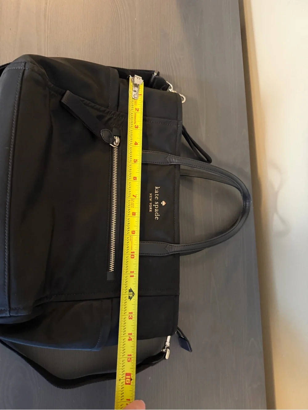 kate spade Black Nylon Chelsea Satchel with Gold Hardware